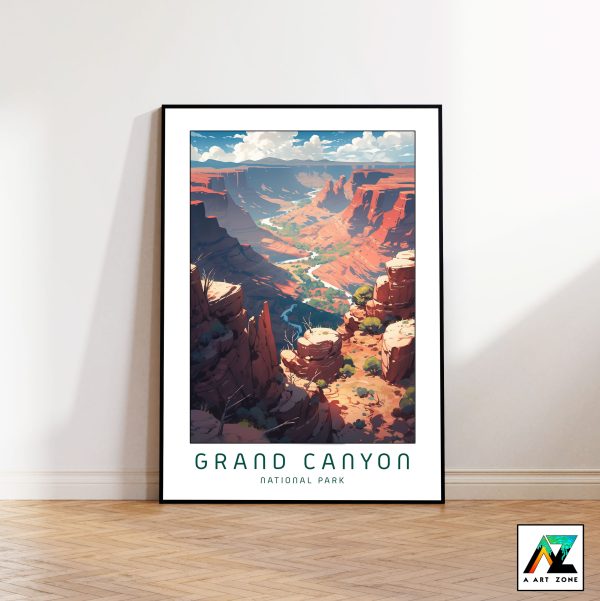 Canyon Reverie: Grand Canyon National Park Framed Scenery Brilliance