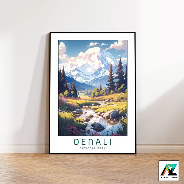Untamed Peaks: Denali National Park Framed Wall Art