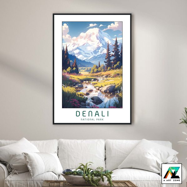 Denali's Timeless Beauty: Framed Wall Art in National Park Majesty