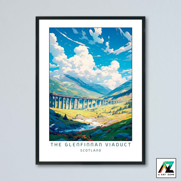 The Glenfinnan Viaduct Wall Art Scotland UK - Railway Viaduct Scenery Artwork