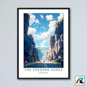 The Cheddar Gorge Wall Art Somerset England UK - Hill Scenery Artwork