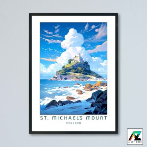 S.T Michael's Mount Wall Art Marazion England UK - Castle Scenery Artwork