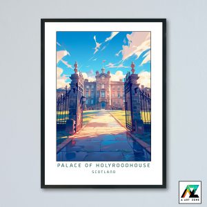 Palace of Holyroodhouse Wall Art Edinburgh Scotland UK - Palace Scenery Artwork