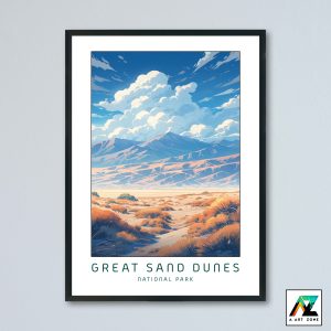American Desert Majesty: Framed Wall Art of Great Sand Dunes National Park