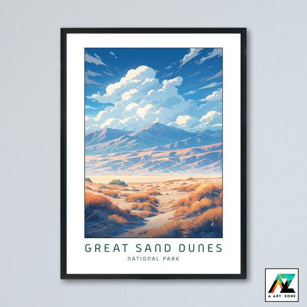 American Desert Majesty: Framed Wall Art of Great Sand Dunes National Park