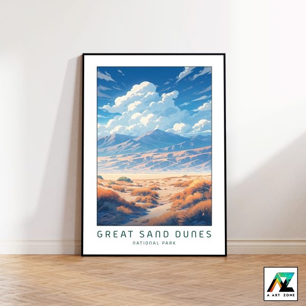 United States Oasis: Framed Wall Art of Great Sand Dunes National Park