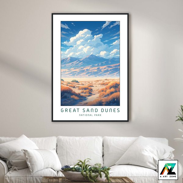 Artistry in Desert Wilderness: Alamosa's National Park Framed Wall Art