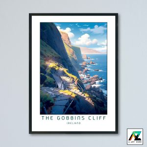 The Gobbins Cliff Wall Art Ireland UK - Cliff Scenery Artwork