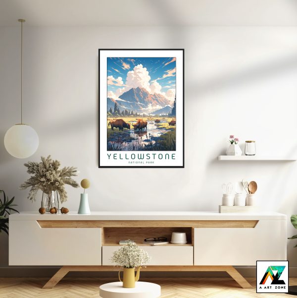 Wilderness Majesty: Yellowstone National Park Framed Wall Art in Park County