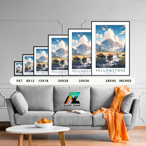 Majestic Landscapes: Yellowstone National Park Framed Wall Art