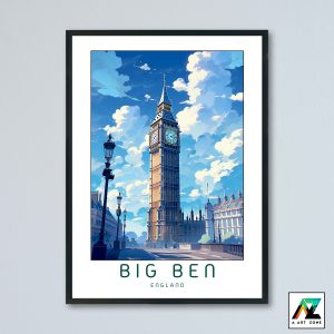 Big Ben Wall Art London England UK - Tower Scenery Artwork