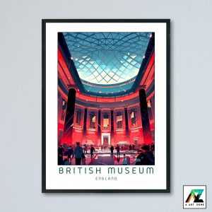 British Museum Wall Art London England UK - Museum Scenery Artwork