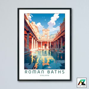 Roman Baths Wall Art Bath England UK - Thermae Scenery Artwork
