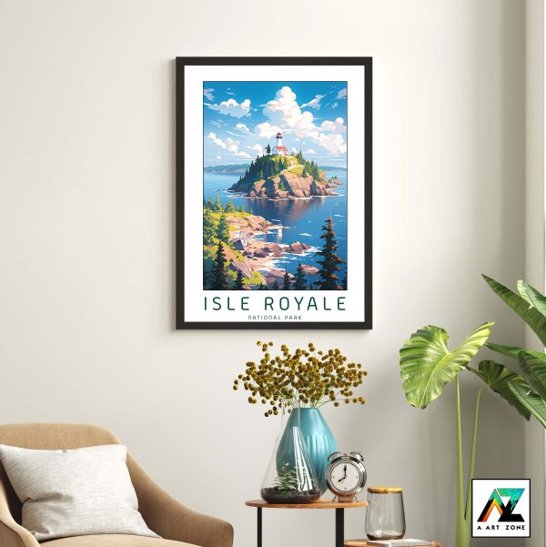 Artistry in Michigan Wilderness: Keweenaw County's National Park Framed Wall Art