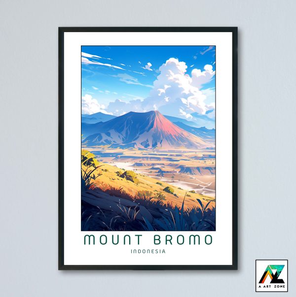 Mount Bromo Wall Art East Java Indonesia - Volcanic Mountain Scenery Artwork