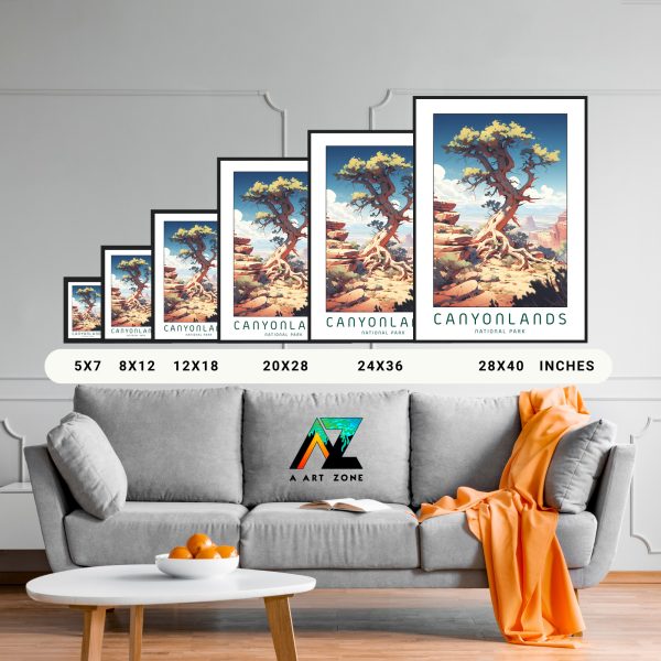 American Canyon Charm: Framed Wall Art of Canyonlands National Park