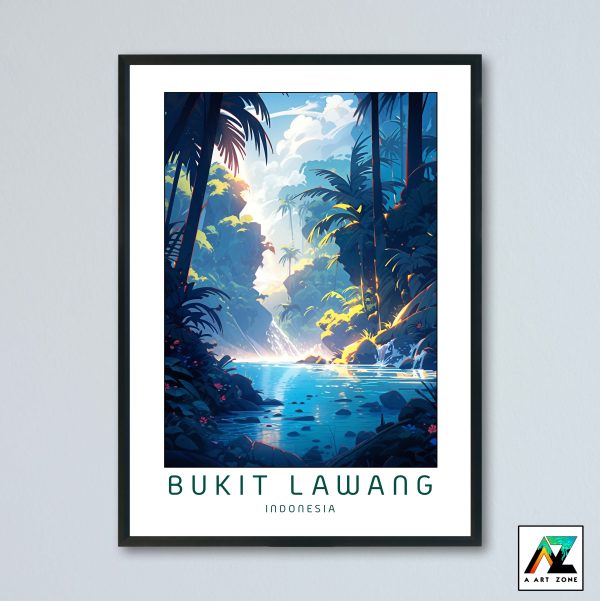 Bukit Lawang Wall Art North Sumatra Indonesia - Forest Misty Morning Scenery Artwork