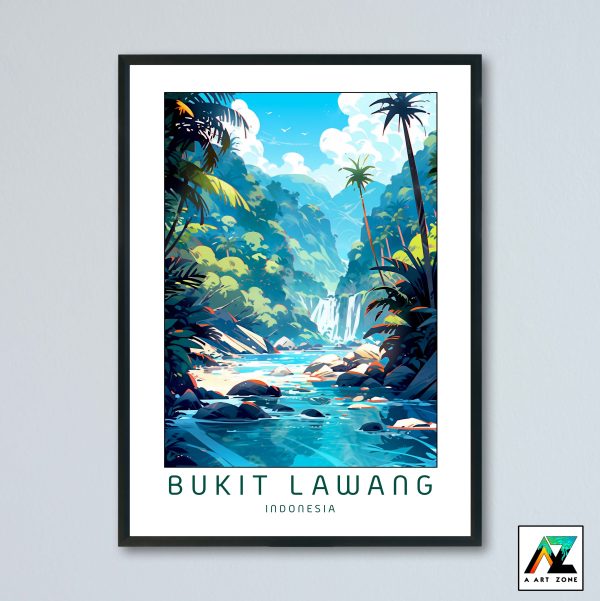 Bukit Lawang Wall Art North Sumatra Indonesia - Forest Scenery Artwork