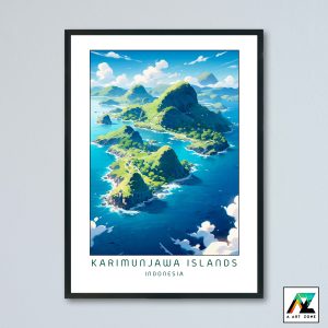 Karimunjawa Islands Wall Art Central Java Indonesia - Aerial Panorama Artwork