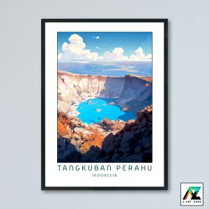 Tangkuban Perahu Wall Art West Java Indonesia - Stratovolcano Scenery Artwork