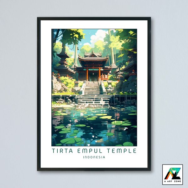 Tirta Empul temple Wall Art Gianyar Regency Bali Indonesia - Temple Scenery Artwork