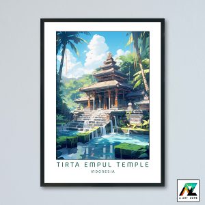 Tirta Empul temple Wall Art Gianyar Regency Bali Indonesia - Misty Morning Artwork