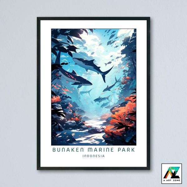 Bunaken Marine Park Wall Art Sulawesi Indonesia - Marine Park Scenery Artwork