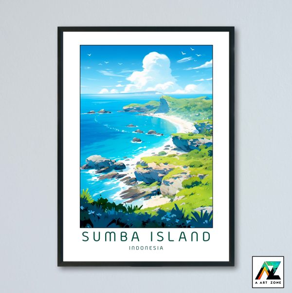 Tropical Escape: Sumba Island Framed Wall Art