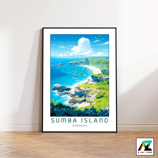 Sumba Island Serenity: Framed Wall Art Elegance
