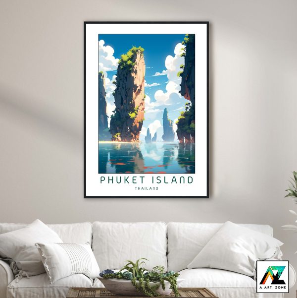 Phuket's Radiant Sunshine: Framed Wall Art Elegance