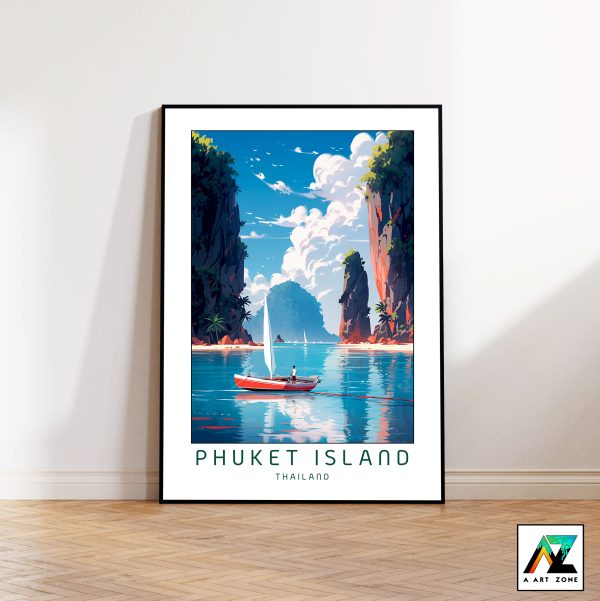 Seaside Retreat: Phuket Island Paradise Wall Art with Framed Elegance