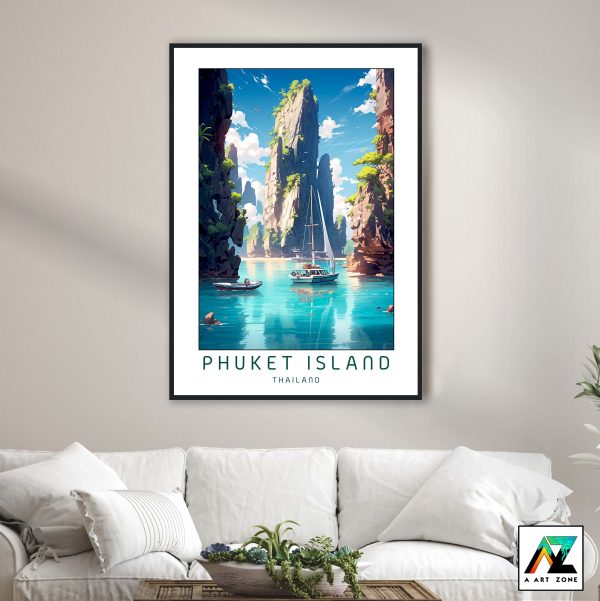 Island Serenade: Phuket Island Scenery Framed Wall Art