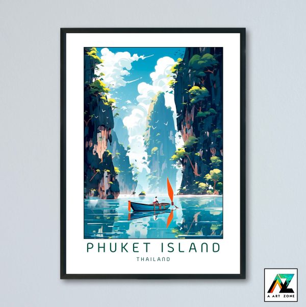 Phuket Coastal Charm: Misty Morning Framed Wall Art