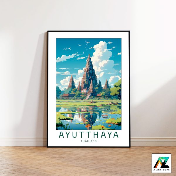 Timeless Beauty: Ayutthaya Scenery Framed Wall Art