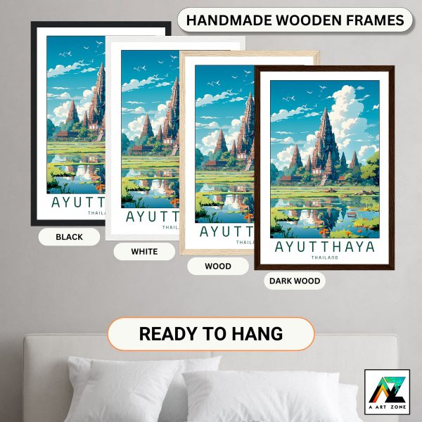 Ayutthaya Heritage in Frames: Temple Scenery Wall Art