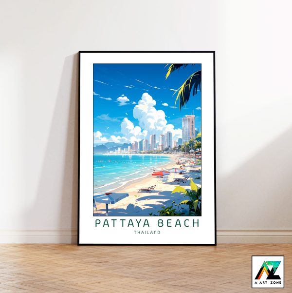 Beach Bliss: Pattaya Beach Scenery Framed Wall Art Bringing Coastal Serenity