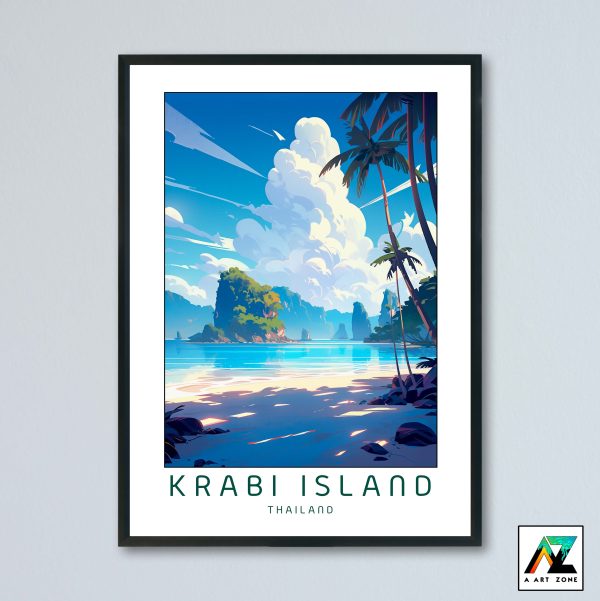 Sunny Oasis: Krabi Framed Wall Art Bringing Southern Thailand's Warmth to Your Space