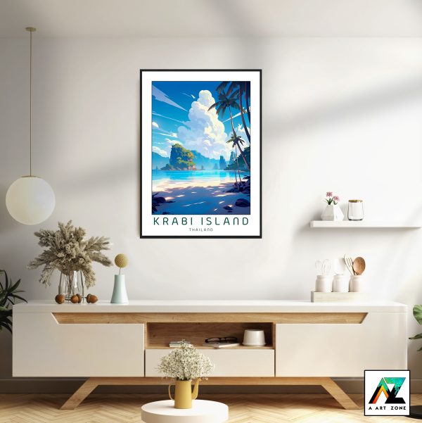 Sun-Kissed Escape: Krabi Island Sunny Day Framed Wall Art for Your Tropical Retreat