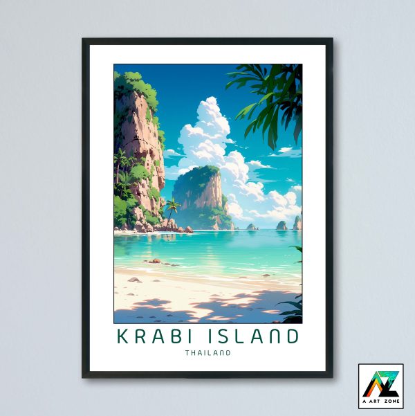 Island Paradise: Krabi Island Framed Wall Art Over Thesaban Mueang's Scenic Wonders