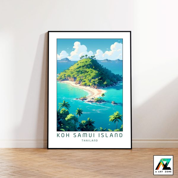 Tropical Sanctuary: Koh Samui Island Framed Wall Art Over Surat Thani's Island Landscapes