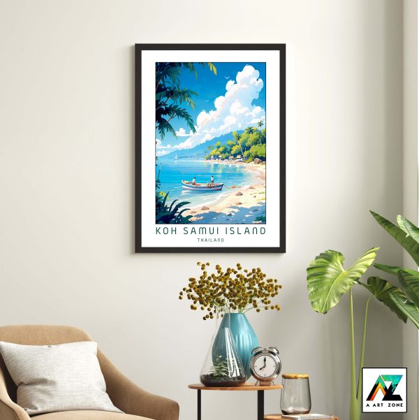 Coastal Beauty: Koh Samui Framed Wall Art Capturing Beachfront Perspective