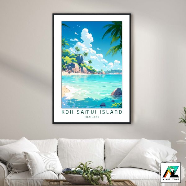 Artistry in Nature: Sunny Day in Koh Samui Island Framed Wall Art
