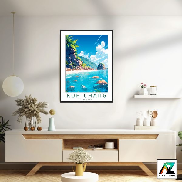 Tropical Paradise: Koh Chang Framed Wall Art in Trat Province's Island Scenery