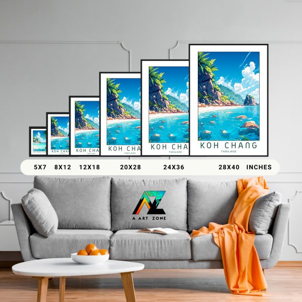 Tropical Tranquility: Framed Wall Art Featuring Koh Chang's Island Scenery