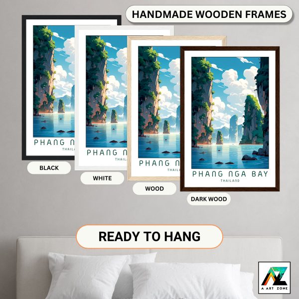 Southern Thailand's Sunlit Bliss: Framed Wall Art of Phang Nga Bay