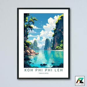 Tropical Sun Symphony: Framed Ko Phi Phi Leh Wall Art in Krabi Province, Thailand