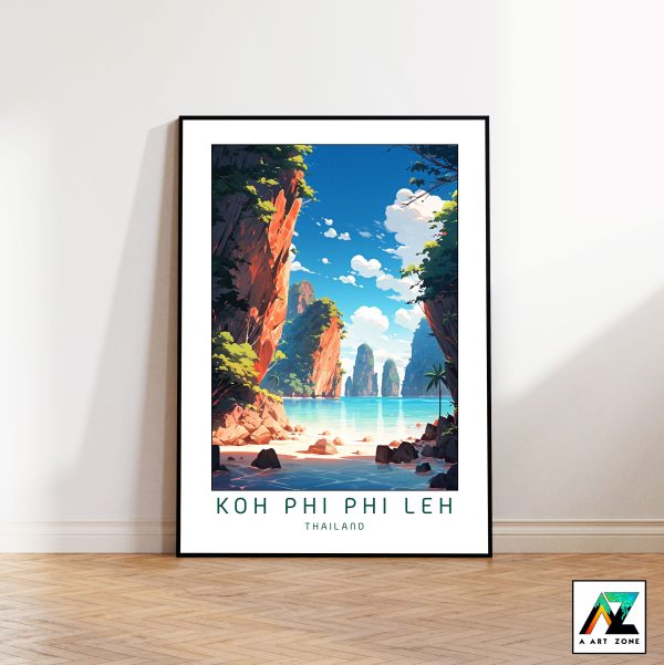 Krabi's Coastal Beauty: Framed Wall Art of Ko Phi Phi Leh