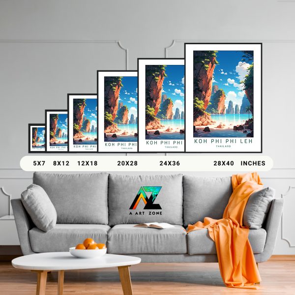 Tropical Serenity: Ko Phi Phi Leh Framed Wall Art in Krabi Province