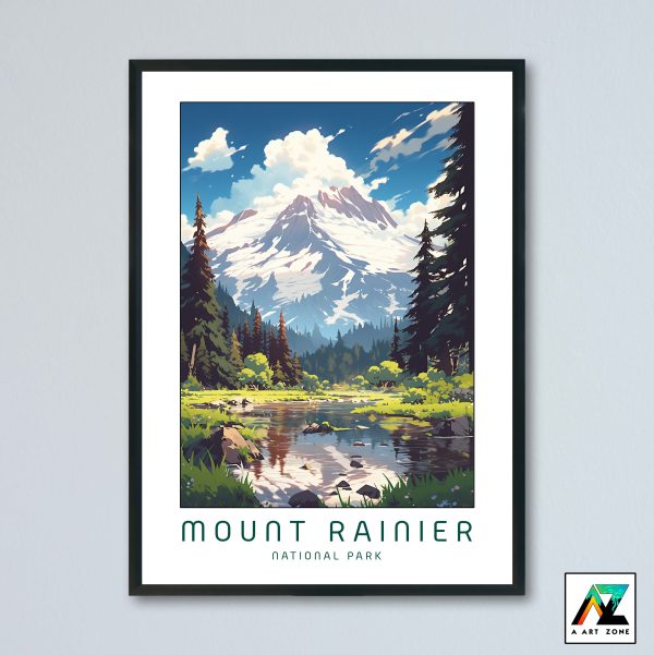 Tacoma's Timeless Beauty: Mount Rainier Framed Wall Art in National Park