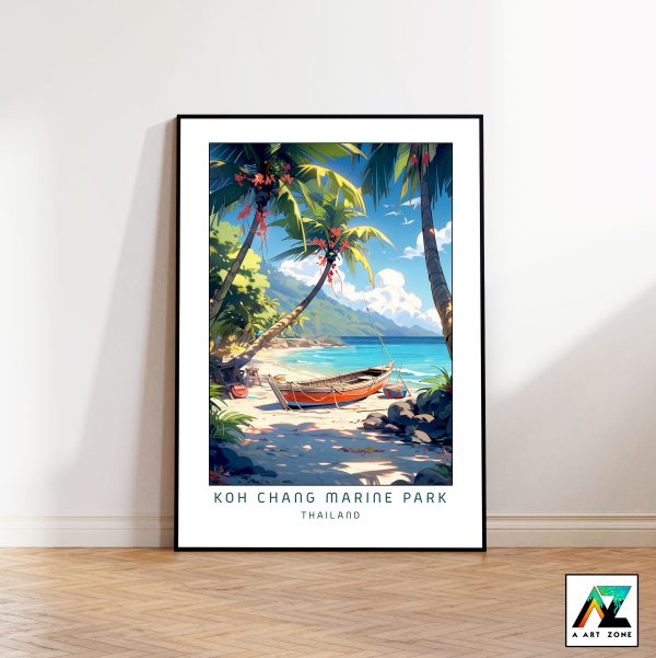 Trat Province's Coastal Radiance: Framed Wall Art of Koh Chang Marine Park